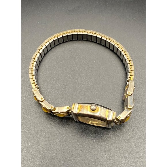 Vintage Express Womens Quartz Gold Tone Watch Expansion Band New Battery Runs - Picture 3 of 6